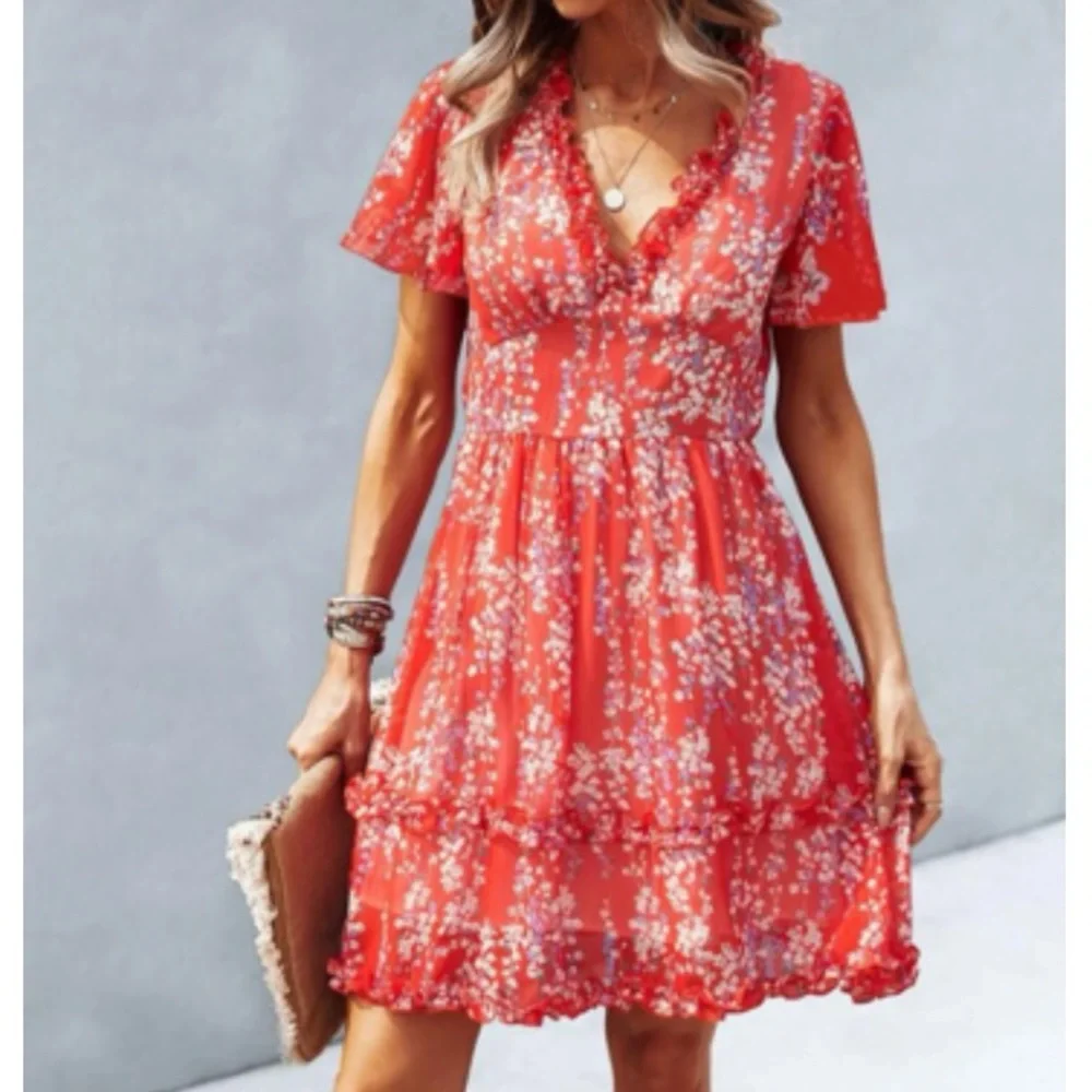 Boho frill trim dress - Picture 4 of 10